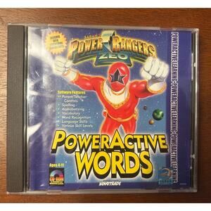 VTG POWER RANGERS ZEO POWER ACTIVE WORDS SOFTWARE CD SABAN 1996
